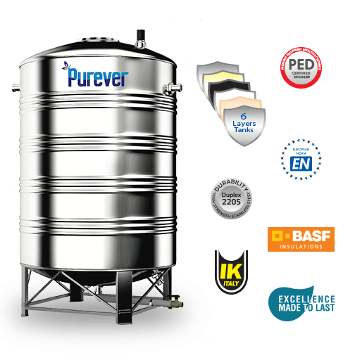 Pharminox stainless steel water tank