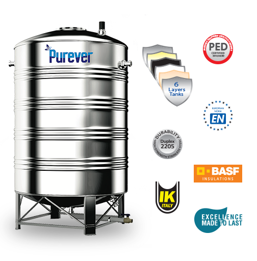 Pharminox stainless steel water tank