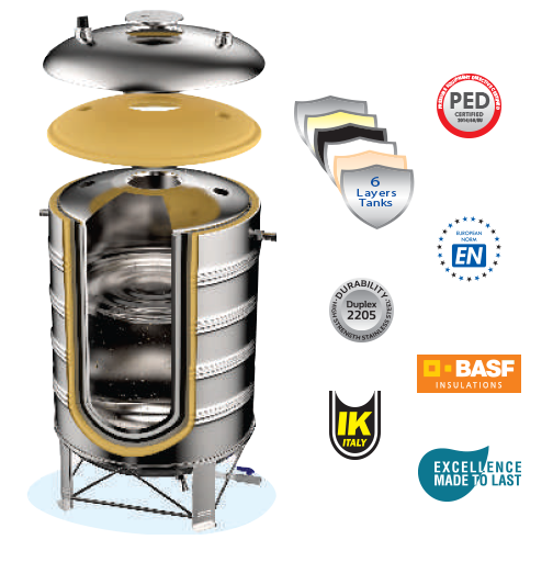 Tropinox stainless steel water tank